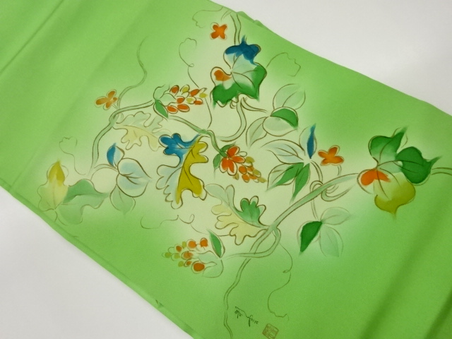 JAPANESE NAGOYA OBI / SHIOZE / GRAPE ARABESQUE / ARTIST WORK